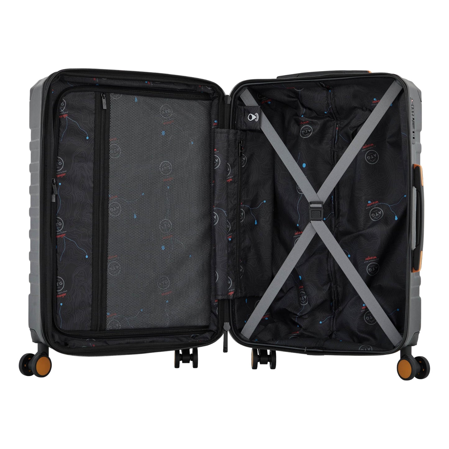 Wrangler ATG Outland Expandable Hardside Luggage, Jet Black, 3 Piece Set