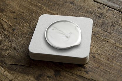 Large Ceramic Spoon Rest for Kitchen - Dishwasher Safe Marble Decor Spoon Holder, 5.5 Inches