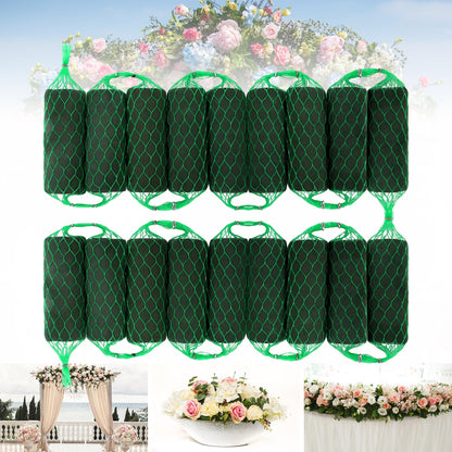 Elcoho 18 Pcs Floral Foam Garland, 11.9 ft Flower Sponge Blocks Kit, Absorbent Flower Holder for Fresh & Dried Flowers Arrangement Floral Foam Bricks for Wedding Garden Home Decor