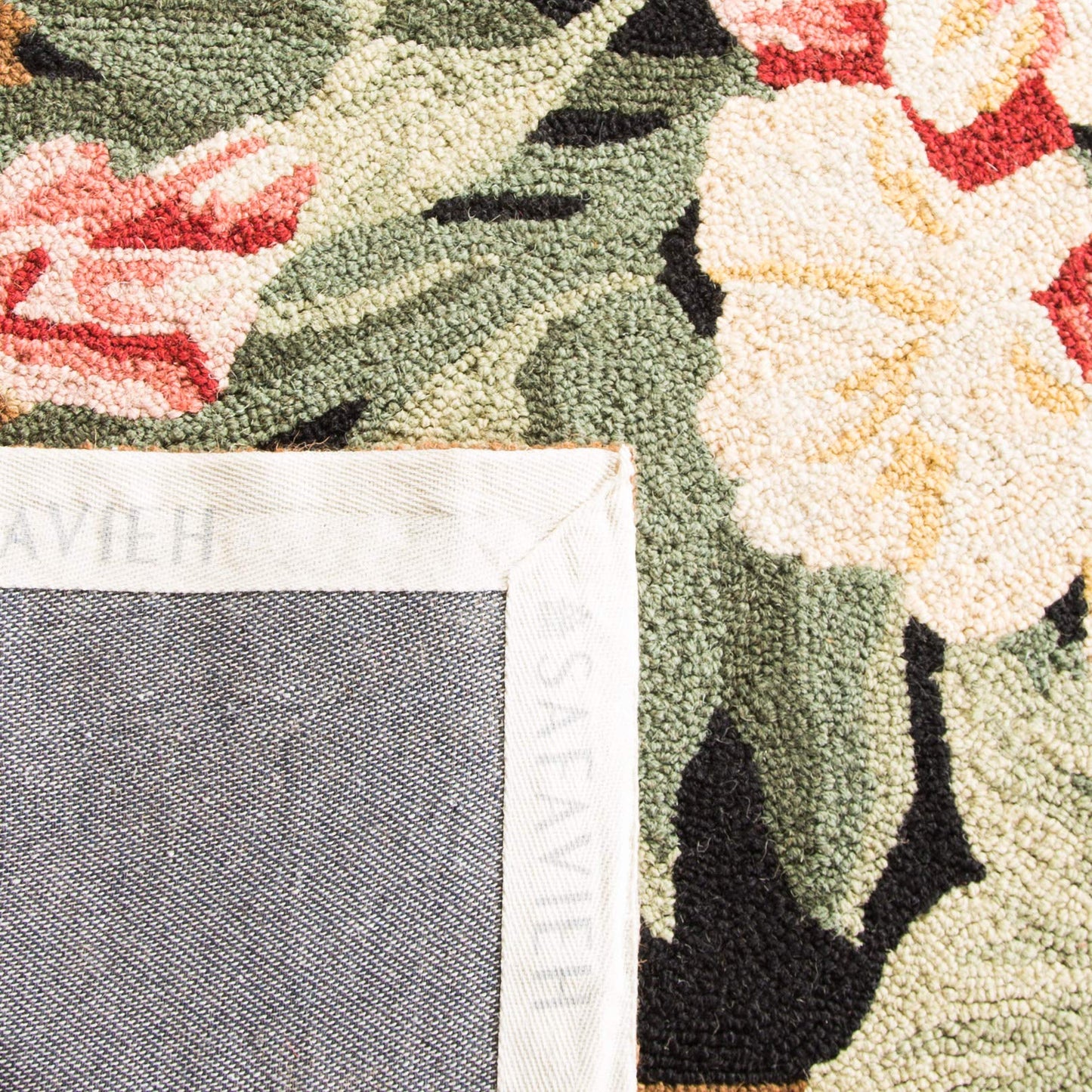 SAFAVIEH Chelsea Collection Area Rug - 6' x 9', Black & Brown, Hand-Hooked French Country Wool, Ideal for High Traffic Areas in Living Room, Bedroom (HK301A)