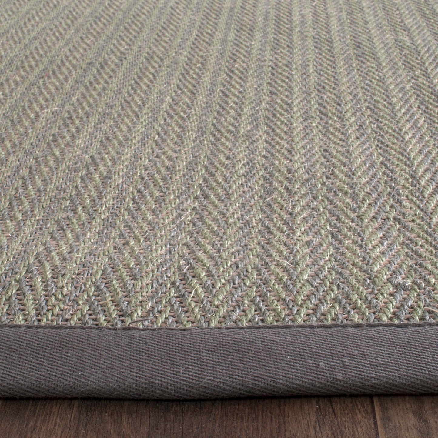 SAFAVIEH Natural Fiber Collection Runner Rug - 2'6" x 20', Grey Brown & Grey, Border Herringbone Sisal Design, Easy Care, Ideal for High Traffic Areas in Living Room, Bedroom (NF444A)