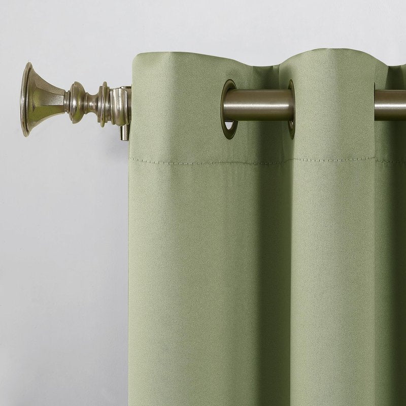 Sun Zero - 53408 Becca Energy Efficient Grommet Curtain Panel, 40" x 84", Sage Green