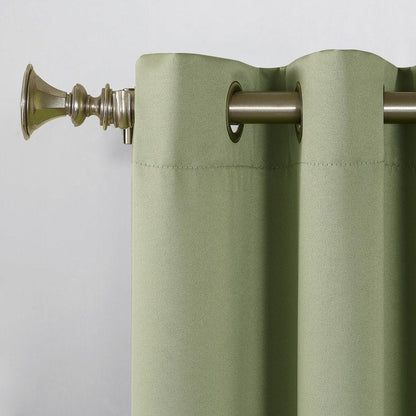 Sun Zero - 53408 Becca Energy Efficient Grommet Curtain Panel, 40" x 84", Sage Green