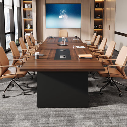 Tribesigns 8ft Conference Table, Large Meeting Table for 8-10 People, Business Seminar Furniture for Office Conference Room