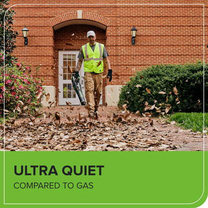 Greenworks 82V Brushless (760 CFM / 140 MPH) Cordless Leaf Blower, 4.0Ah Battery and Dual Port Charger (Great for Landscapers and Professionals)