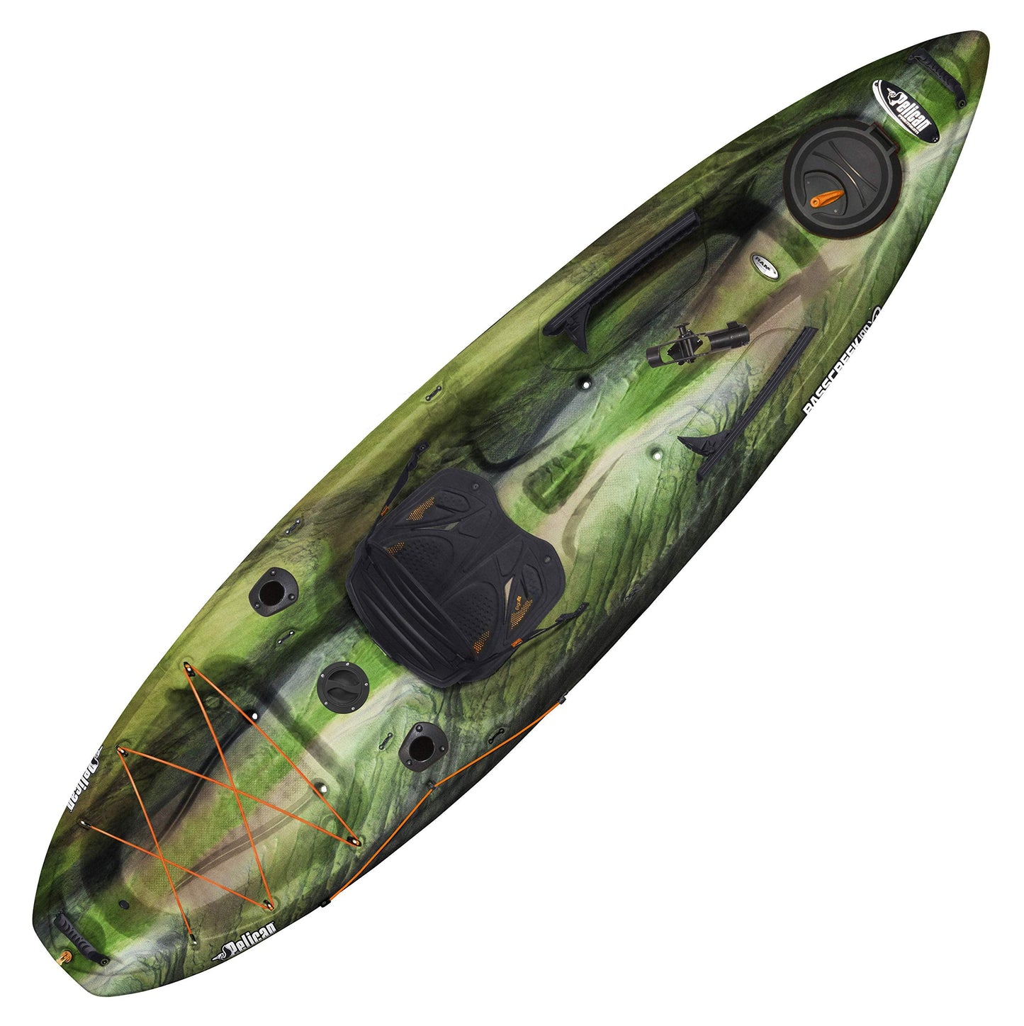 Pelican Basscreek 100XP Fishing Kayak and Standard Kayak Paddle Bundle