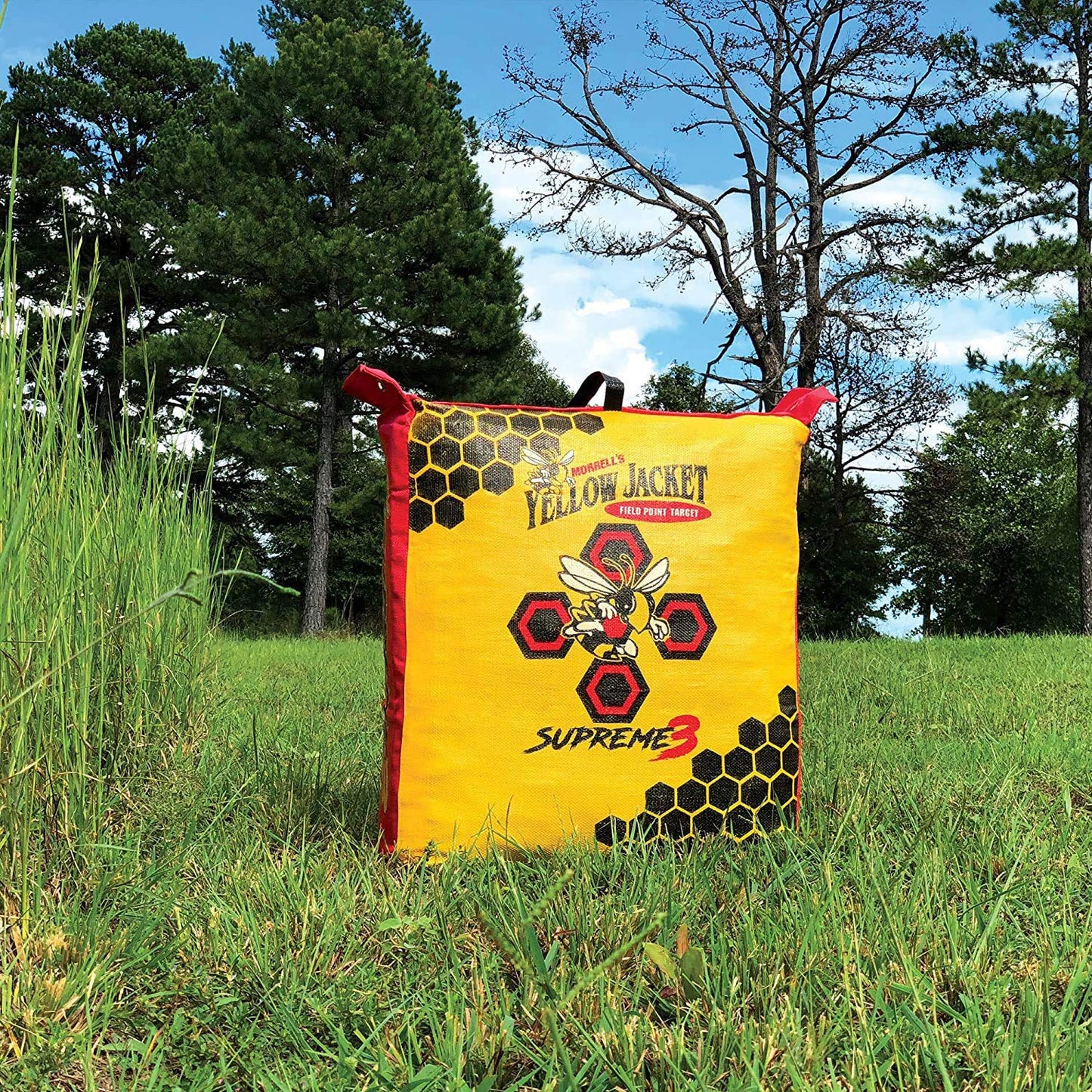 Morrell Yellow Jacket 3 Pack Supreme 3 Archery Bag Target 23"x12" Professional General, Weatherproof, 54 Layers, Dual-Side Shooting, MLDD Construction