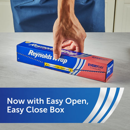 Reynolds Wrap Everyday Strength Aluminum Foil Roll, Freezer and Grill Safe, Great for Foil Packets and Home Cooking, 12 Inches Wide, 200 Total Sq. Ft.