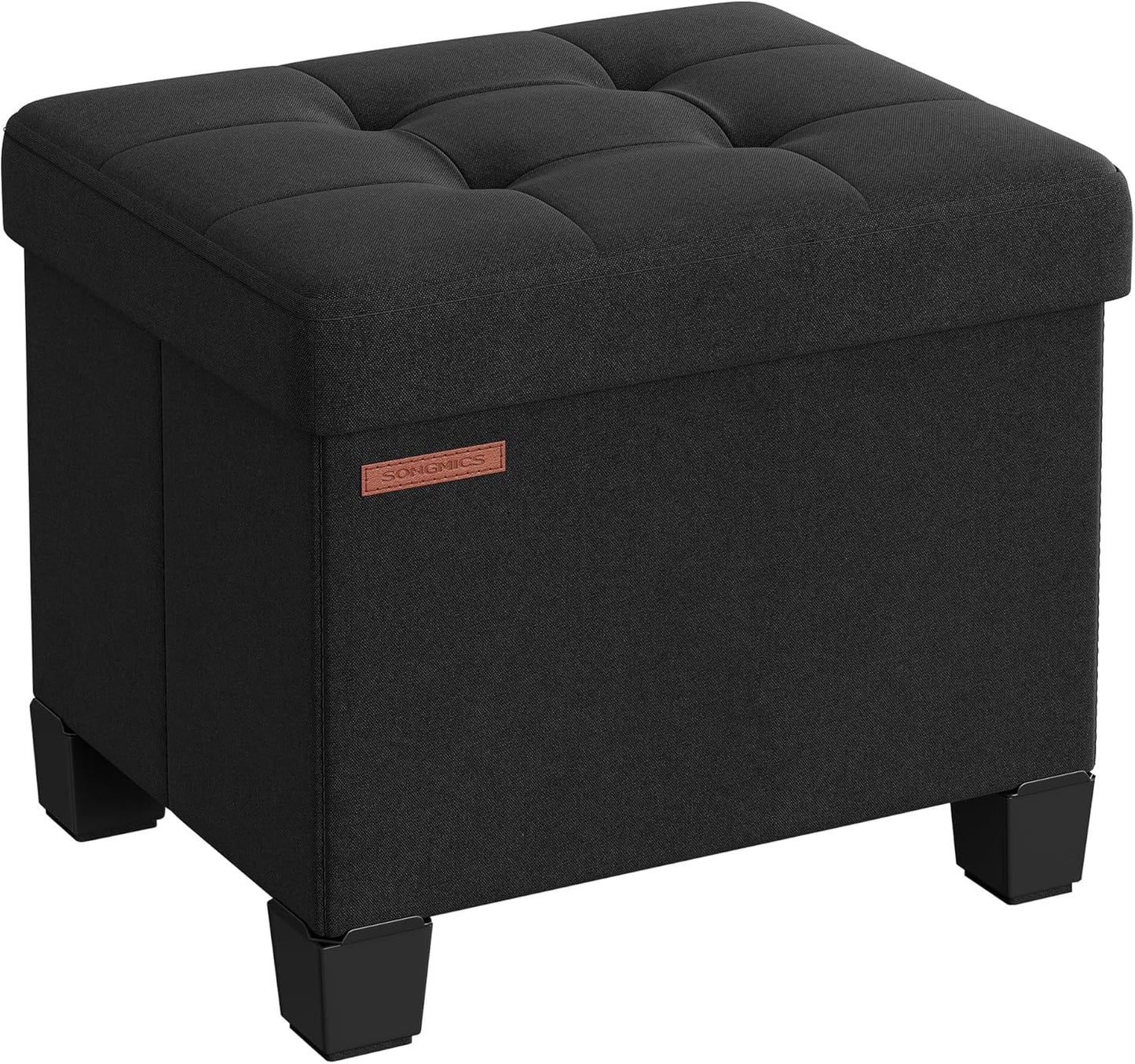 12.6 15.7 13.2 Inches 660 lb, ULSF012B01 SONGMICS Storage Ottoman, Small Ottoman Foot Rest with Legs, x x Foot Stool