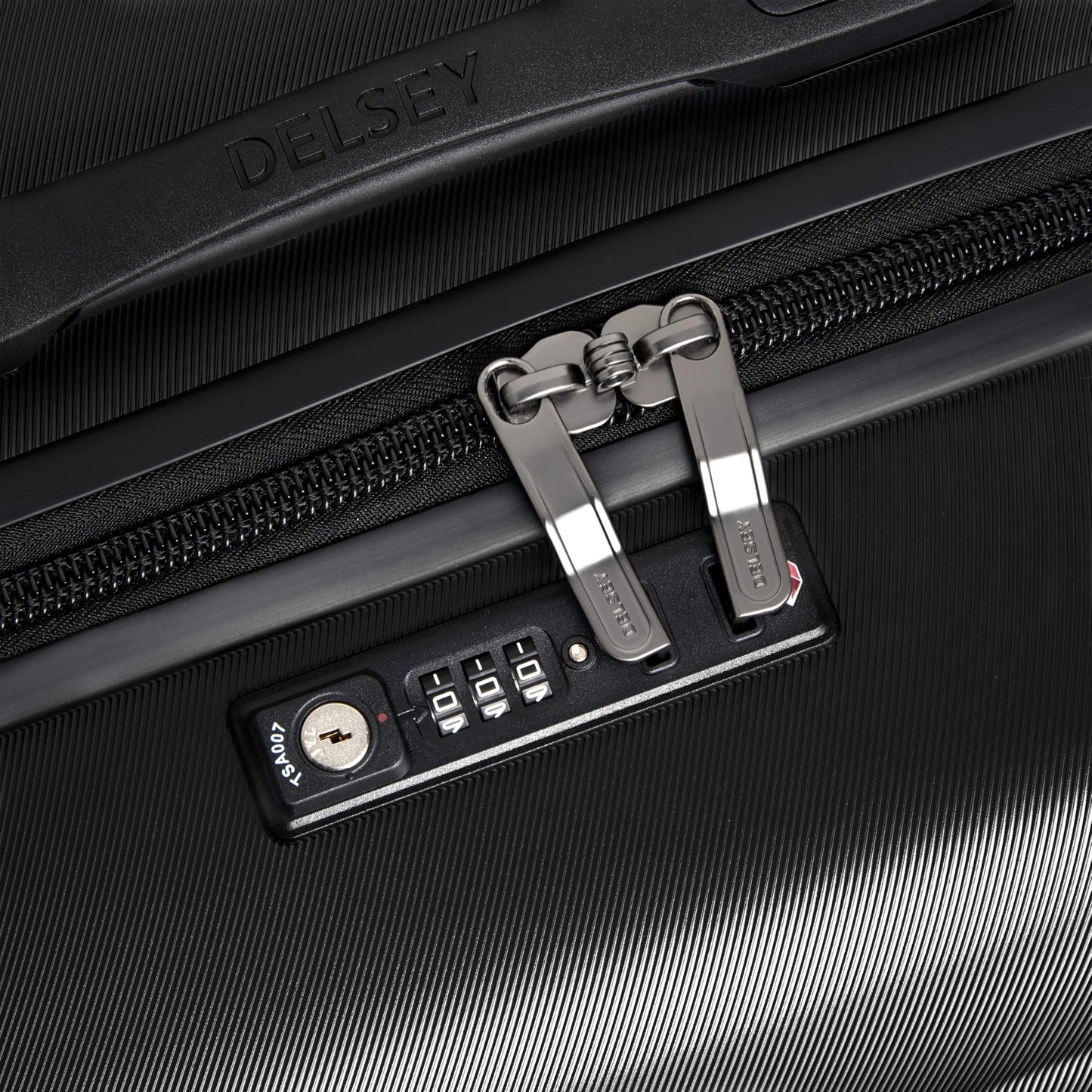 DELSEY PARIS Cruise 3.0 Hardside Expandable Luggage with Spinner Wheels, Black, Checked 26 Inch Trunk