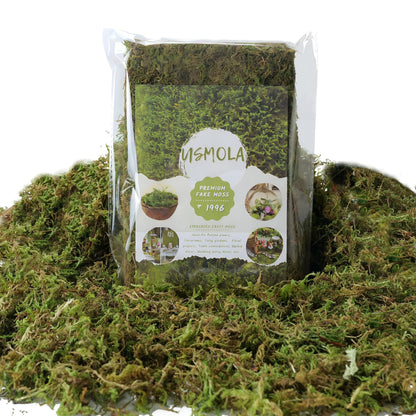 USMOLA Fake Moss, 8 OZ Green Moss for Potted Plants, Artificial Moss for DIY Crafts Home Decor Table Centerpieces Wedding Decoration (Fresh Green 225gr)