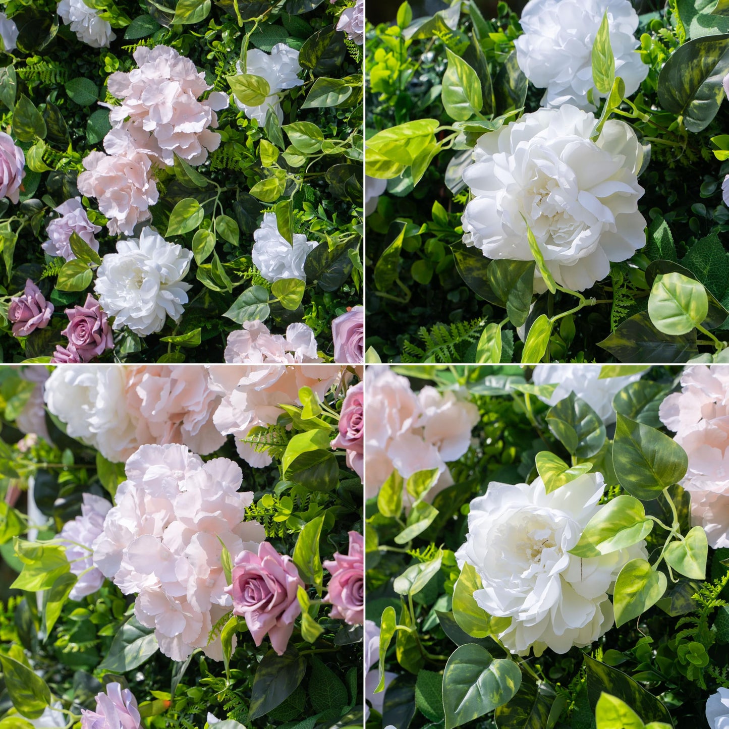 Artificial Luxury‌ Flower Wall Panels, Gorgeous 3D Silk Floral Backdrop for Wedding, Baby Show, Party and Home Decor, Quick Assembly/Storage, Both Eco ＆ Pet Friendly