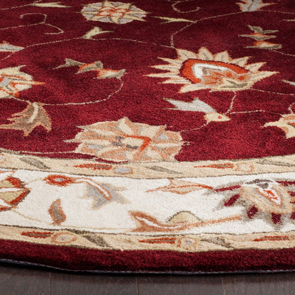 SAFAVIEH Area Rug 8x10 - Total Performance Collection - Large - Red & Ivory, Hand-Hooked, Oriental Design, Ideal for Living Room, Bedroom, Office, Dining Space (TLP725A)