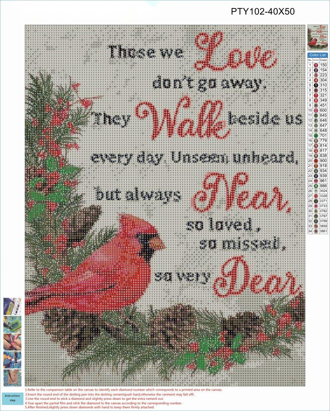 HONGJIE 5D DIY Diamond Art Painting Kit, Cardinal 16X20 inches Round Full Drill Crystal Rhinestone Embroidery Cross Stitch Arts Craft for Home Wall Decor Gift.2