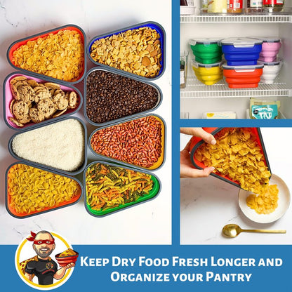 PIZZA PACK The Perfect Reusable Pizza Storage Container with 5 Microwavable Serving Trays - BPA-Free Adjustable Pizza Slice Container to Organize & Save Space, 3 Pack, Yellow