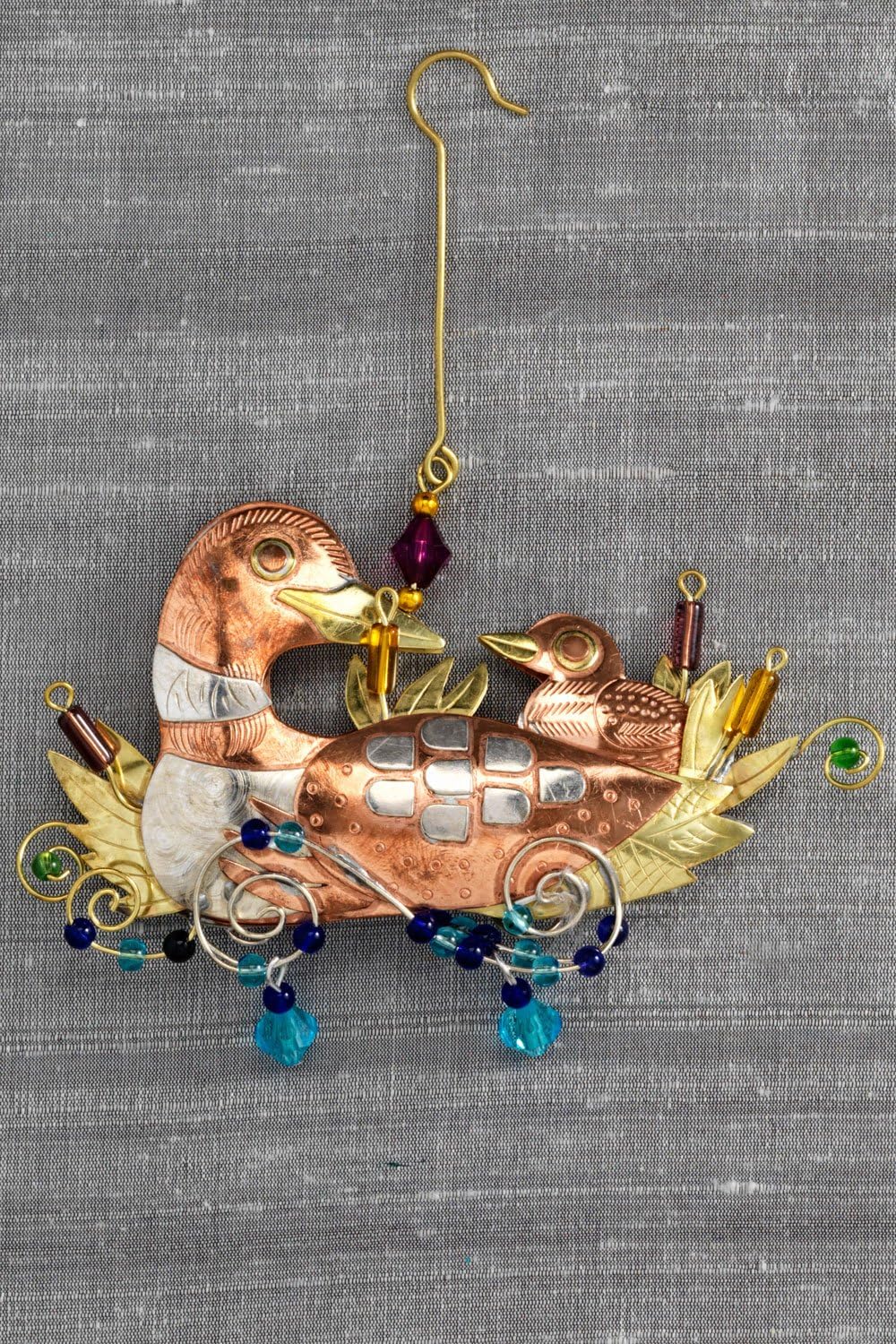 Fair Trade Mamma and Baby Loon Ornament for Decoration