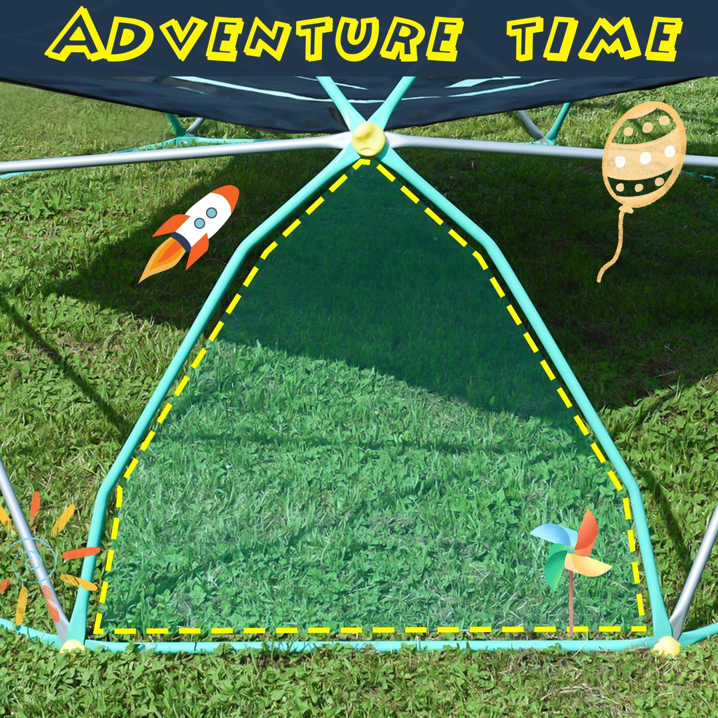 Merax 12FT Climbing Dome, Outdoor Dome Climber for Kids 3-10 Supporting 1000 lbs, Easy Assembly Playground Jungle Gym Backyard Play Equipment