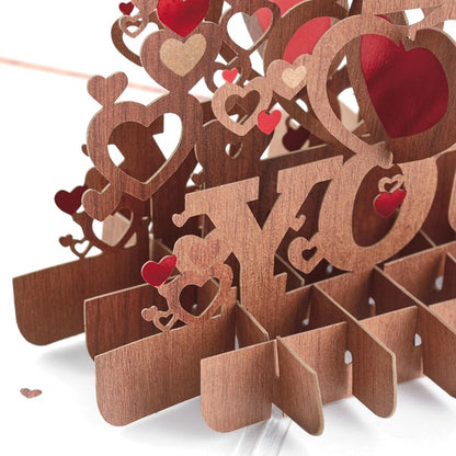 Hallmark 1499VFE1114 Signature Paper Wonder Wood Pop Up Valentines Day Card (All My Heart)