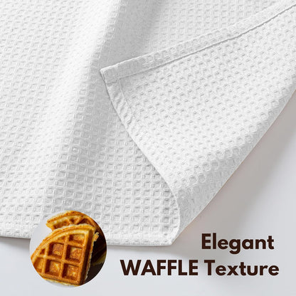 16x26 inches, 4-Pack, Native Fab Cotton Kitchen Towel with Hanging Loop Waffle Weave Kitchen Towels for Cleaning