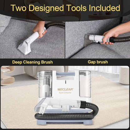 WECLEAN C1 Portable Upholstery Cleaner - Powerful 400W Motor for Deep Couch & Carpet Cleaning