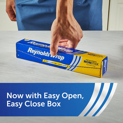 Reynolds Wrap Non Stick Aluminum Foil, Nonstick Aluminum Foil Roll, Prevents Food Sticking and Messy Cleanup, Great for Covering Casseroles and leftovers, 43.33 Yards x 12 Inches, 130 Sq.Ft.