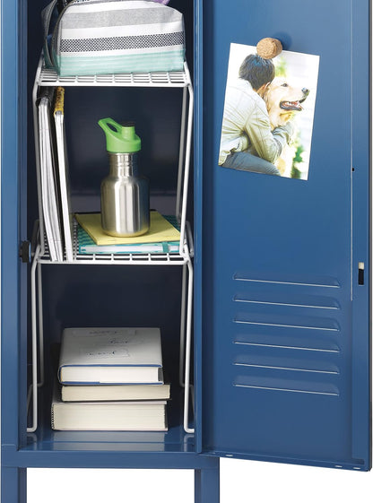 12.88" Whitmor Tall Stacking Shelf White