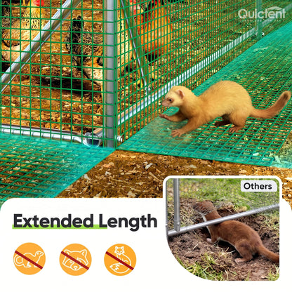 Quictent Advanced Series 18x9 ft Metal Chicken Coop Run with Climbing Ladder, Large Walk-in Outdoor Poultry Cage Heavy Duty Predator Proof Hen Duck Rabbit Farm Pen House, Waterproof Anti-UV Cover