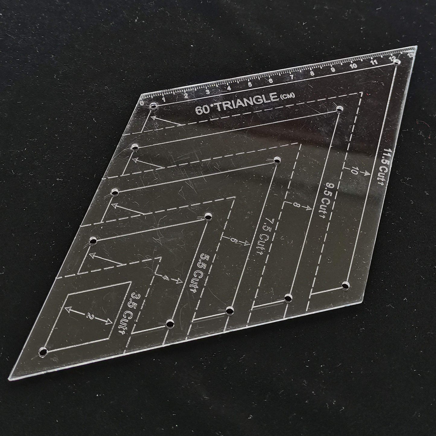 HONEYSEW Quilts Quilter's Ruler Hexagon Quilting Ruler Equilateral Traiangle Diamound (4PCS-Total)