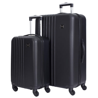 Travelers Club Cosmo Luggage, Black-2 Piece Set (28"/20")