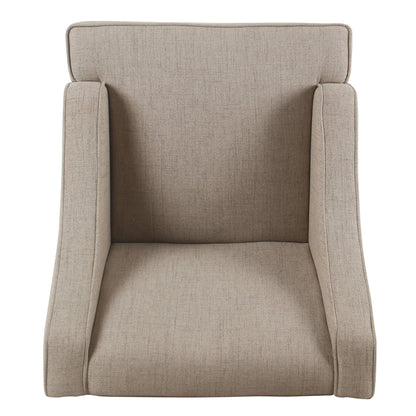 HomePop Velvet Swoop Arm Accent Chair, Tan