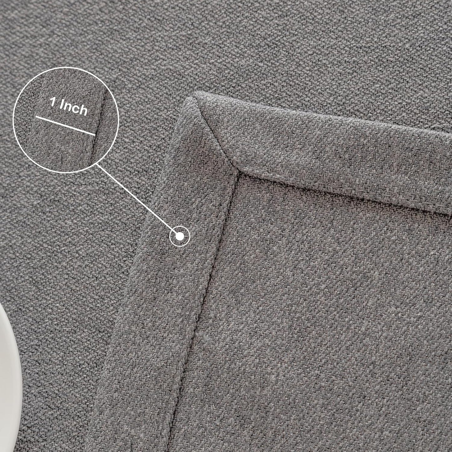 24 24 Inch Small Square Solid Grey End Table Cloth Washable Heavy Weight Wrinkle Resistant Tablecloth Soft Farmhouse