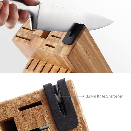 McCook® Knife Sets,German Stainless Steel Knife Block Sets with Built-in Sharpener