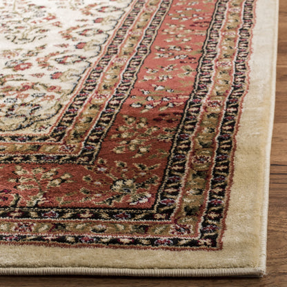 SAFAVIEH Area Rug 8x11 - Lyndhurst Collection - Large - Ivory & Rust, Traditional Oriental Design, Non-Shedding & Easy to Clean, Ideal for Living Room, Bedroom, Dining Space (LNH331R)