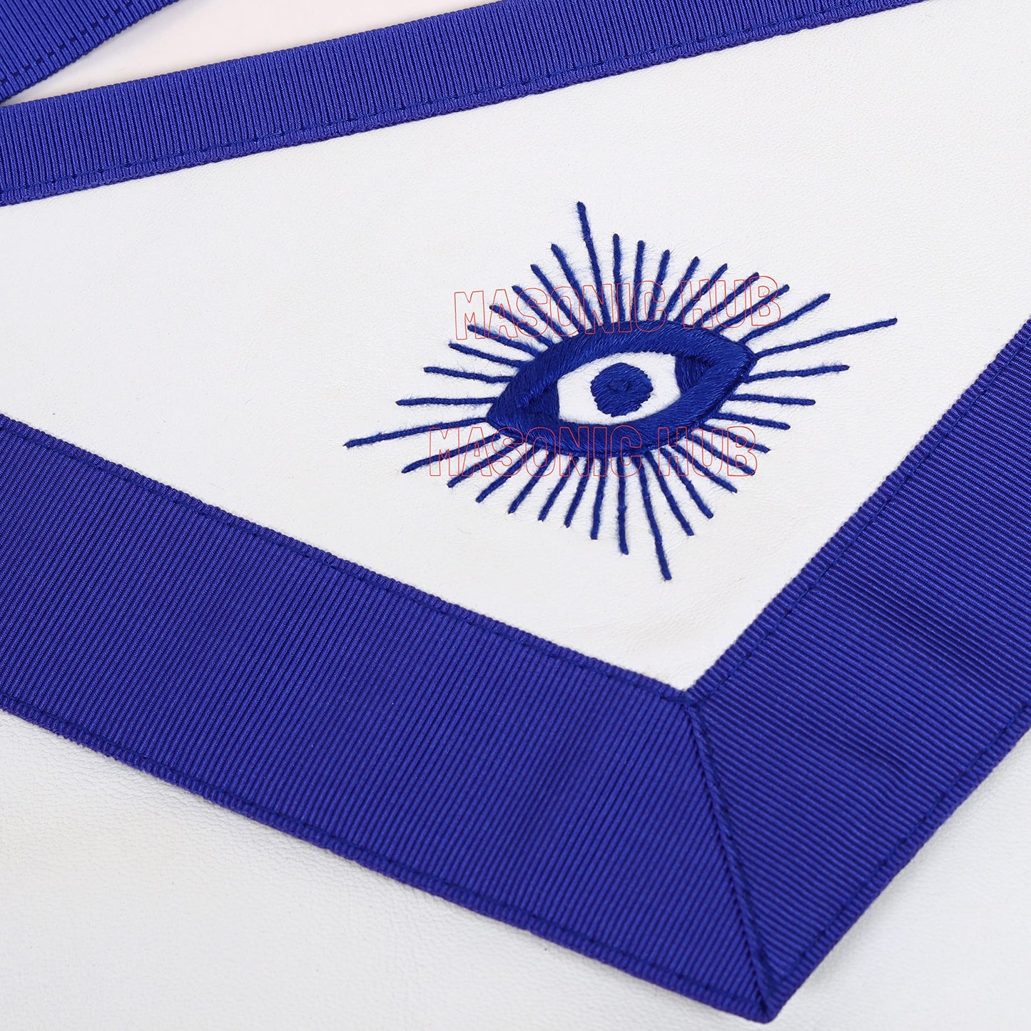 MASONIC BLUE LODGE MASTER MASON 100% LAMBSKIN APRON & WORKING TOOLS CHAIN COLLAR WITH MASTER MASON BLUE LODGE 100% LAMBSKIN GLOVE- HAND MADE
