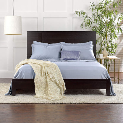 Pure Bamboo King Sheets - Luxuriously Soft 100% Organic Viscose Bed Sheet Set | Sterling Blue, Double Stitching