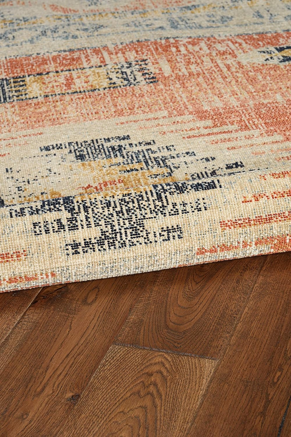 Linon Home Décor Plateau Moore Accent Rug, Ivory & Rust, 2' X 3'