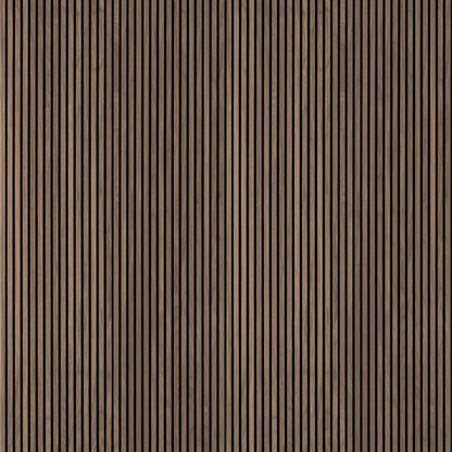 MSI 4-Pack Acoustic Wood Slat Wall Panels for Interior Decor, 3D Fluted Sound Absorbing Wood Paneling for Accent Wall Ceiling Kitchen Living Room Bedroom, Eco-Friendly MDF - 9.5 in. x 94.5 in. - Tawny