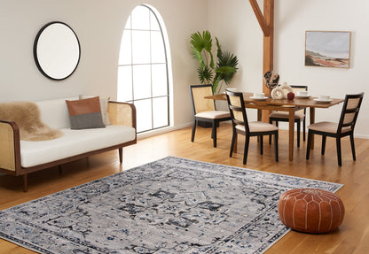 SAFAVIEH Charleston Collection X-Large Area Rug - 11' x 15', Grey & Dark Grey, Oriental Distressed Design, Non-Shedding & Easy Care, Ideal for High Traffic Areas in Living Room, Bedroom (CHL411F)