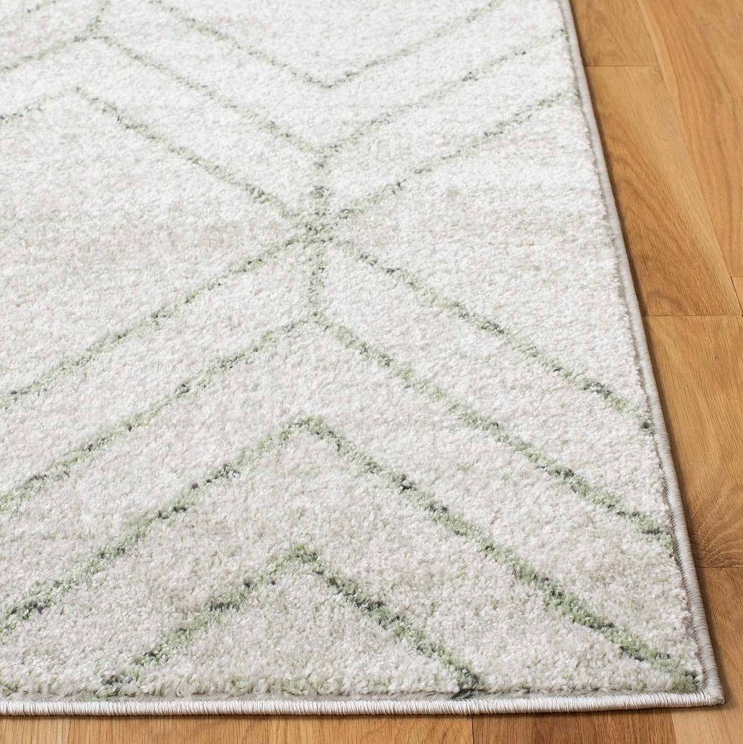 SAFAVIEH Adirondack Collection Area Rug - 10' x 14', Ivory & Sage, Modern Geometric Design, Non-Shedding & Easy Care, Ideal for High Traffic Areas in Living Room, Bedroom (ADR241W)