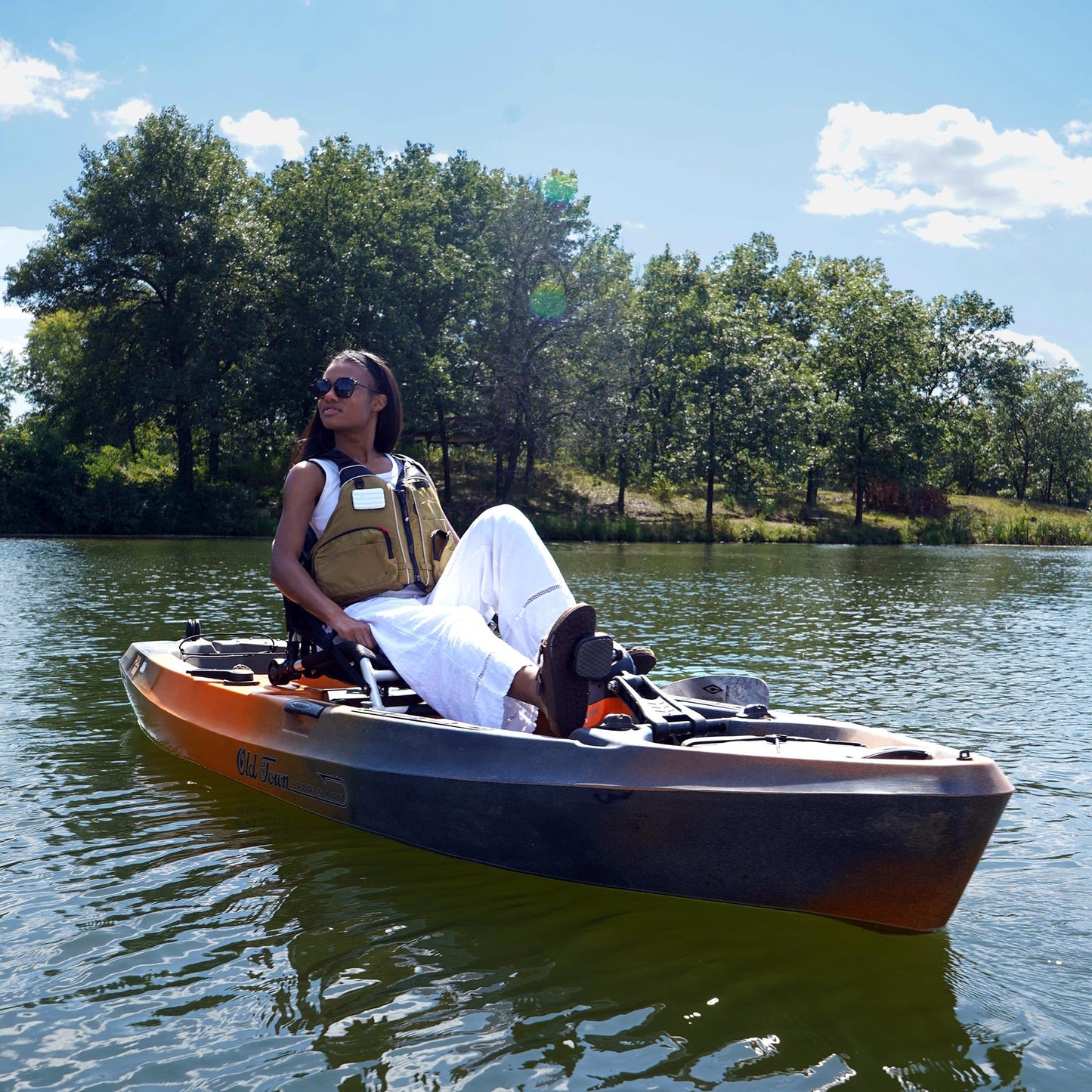 Old Town Sportsman PDL 106 Solo Sit-on-Top Fishing Pedal Kayak, 10 ft 6 in, Steel Camo