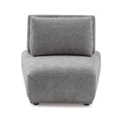 Furniture of America Tatiana Modern Chenille 3-Piece Curved Modular Sectional Sofa with Adjustable Backrest for Living Room, Office, Free-Combined, FSC & Oeko TEX Certified, Gray
