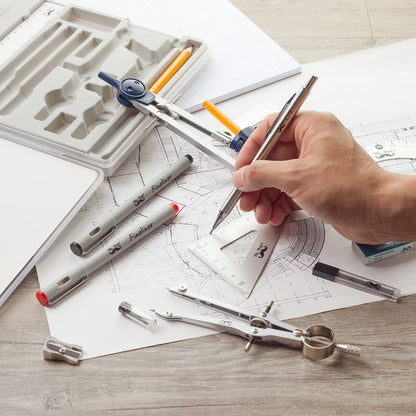 Mr. Pen- Professional Geometry Set, 15 pcs, Drafting Tools with Protractor, Compass, Metal Ruler, Triangles, Pens & Pencils, Complete Geometry & Drafting Kit for Architects, Engineers & Students