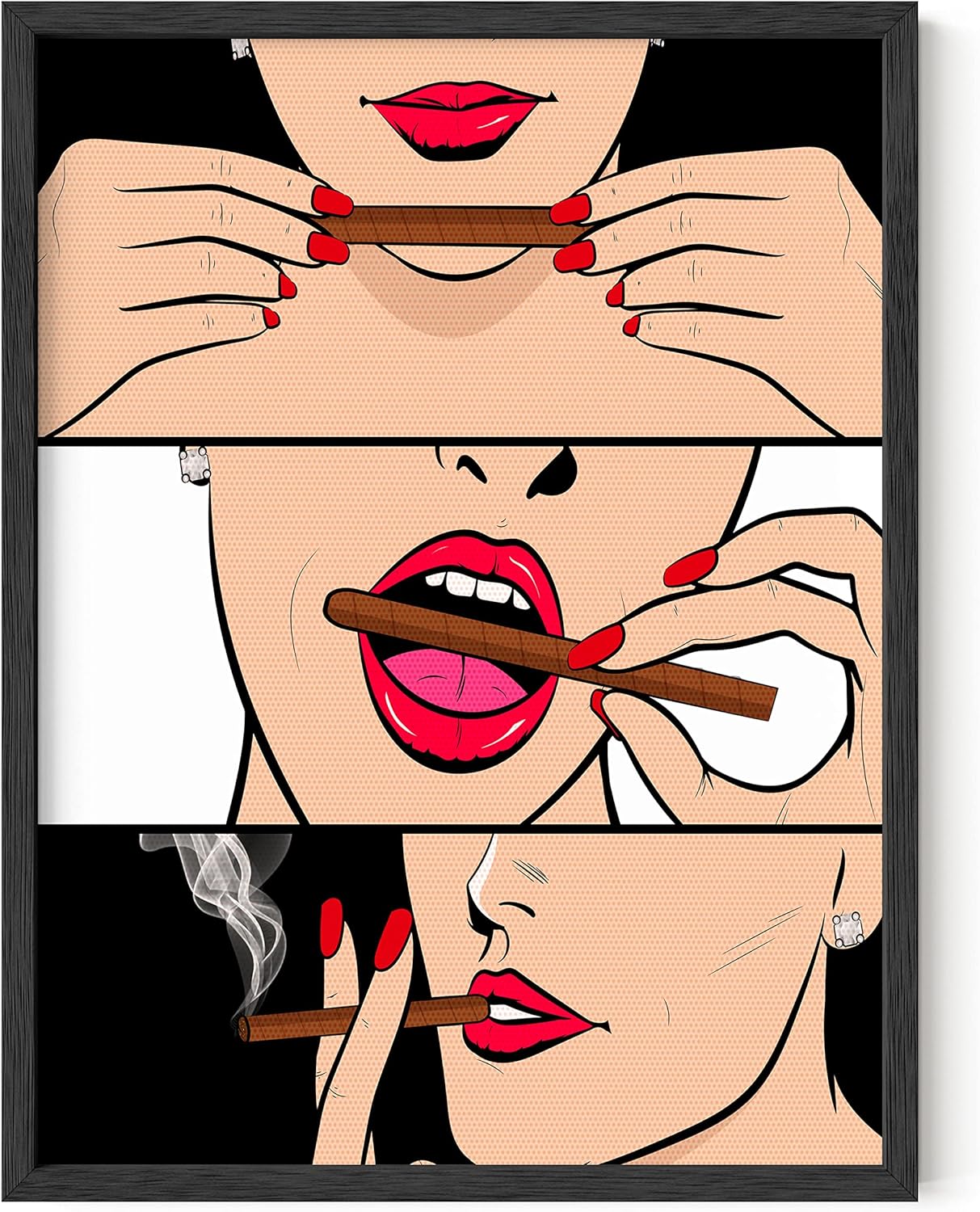 RipGrip Black Roller Smoker Wall Art Print - Pop Art Decor, Unframed 12x16