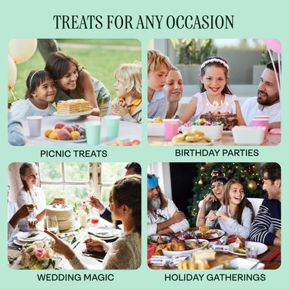 DoubleWave 50-Pack Clear Cake Slice Containers | BPA-Free, Stackable Dessert Holders for Parties, Weddings, and Special Events – Shatter-Resistant Plastic | Keeps Cake Fresh at Parties