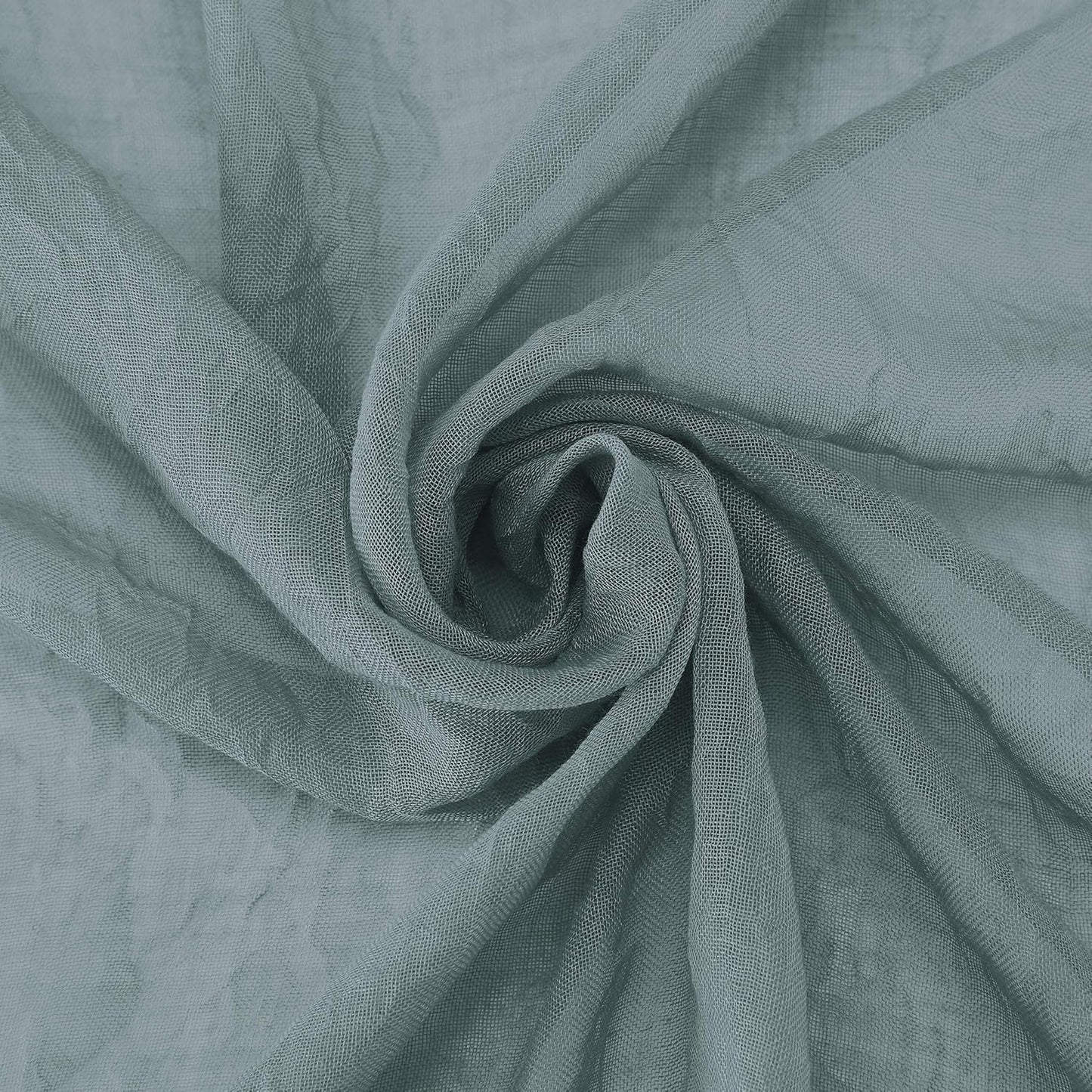 No. 918 Genevieve 2-pack Linen Weave Sheer Grommet Curtain Panel Pair | 50" x 63", Harbor