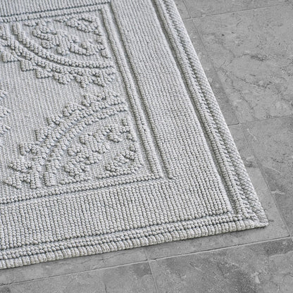 Jean Pierre New York Cotton StoneWash Medallion Bath Rug, 17x24 in., Gray