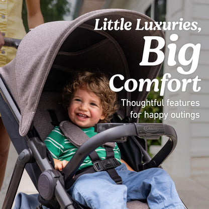 Graco Merge 360 Baby Stroller - Front and Rear 360-Degree Rotating Wheels Infant Stroller for Easy Gliding and Tight Turns, Quick 1-Button Push Folding Stroller, Great Gift for New Parents