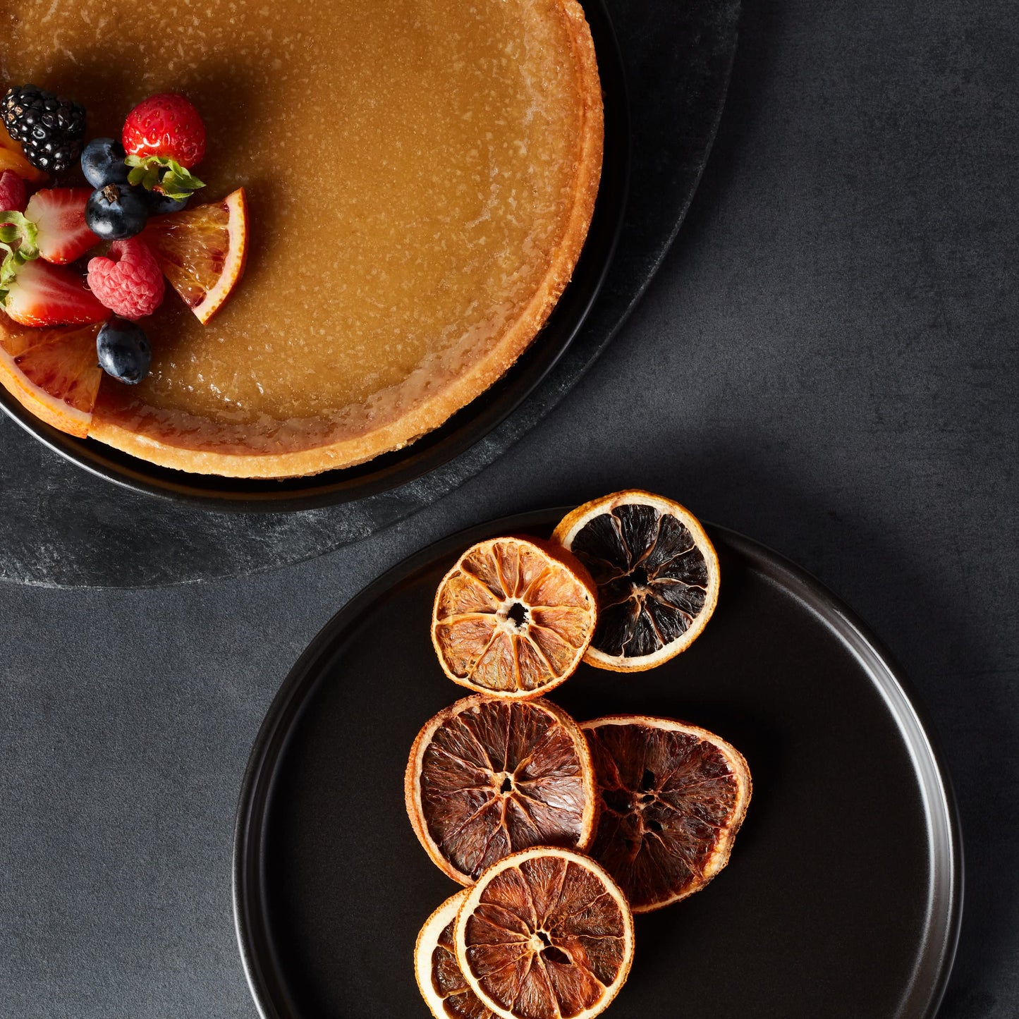 Stone Lain Celina Stoneware 16 Piece Modern Dinnerware Set, Plates and Bowls, Black Matte, Service for 4, Microwave & Dishwasher Safe