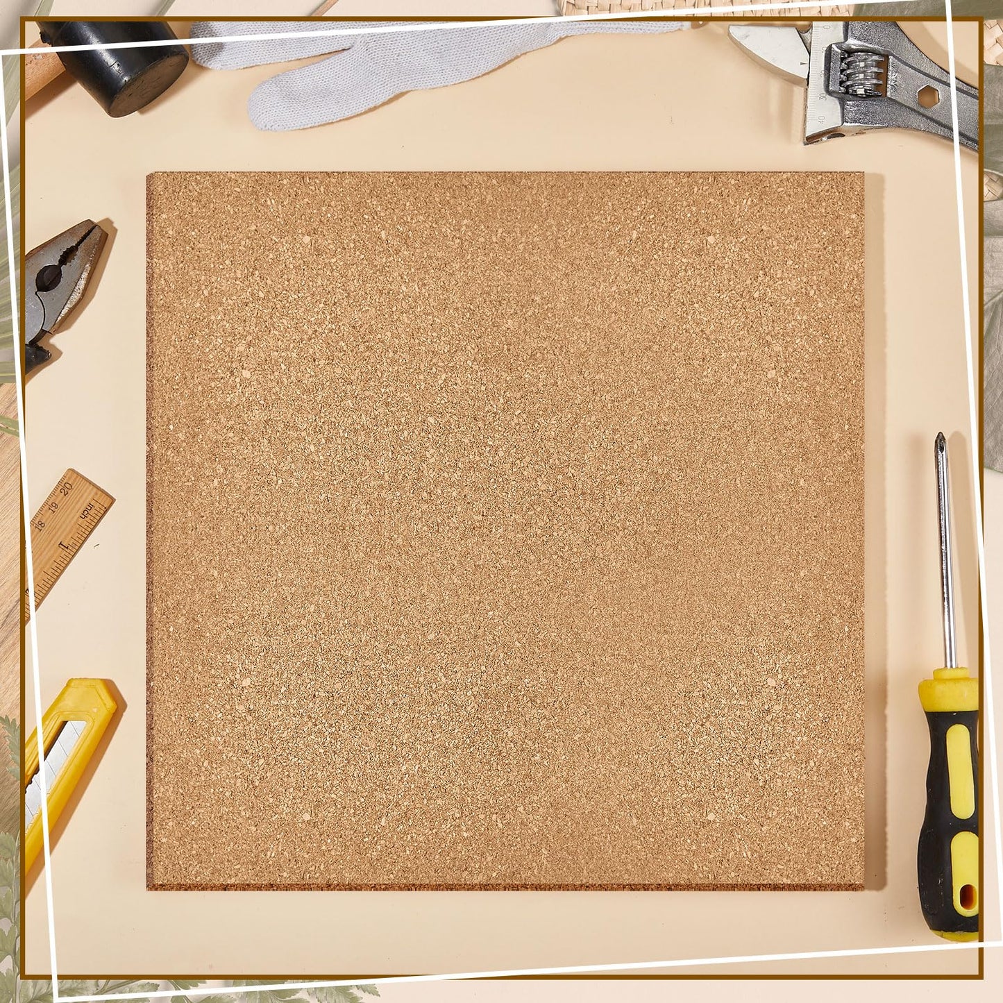 Juexica 4 Pcs 12" x 12" Heat Resistant Stained Glass Work Surface, 1/2" Thick Stained Glass Tools to Protect Table and Countertops for Handwork Beginners