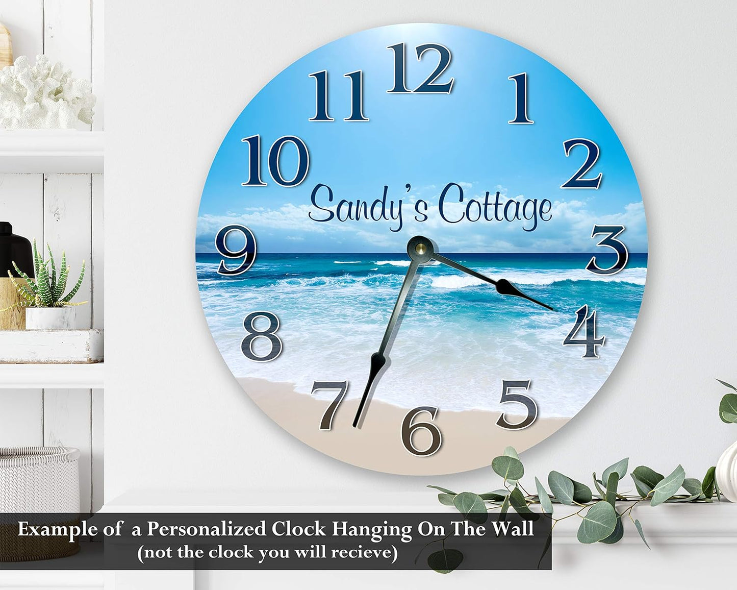 Boxer Dog Painting Art Silent Non-Ticking Round Battery Operated Handmade Wall Clock, 10.5 Inch for Bedroom Office